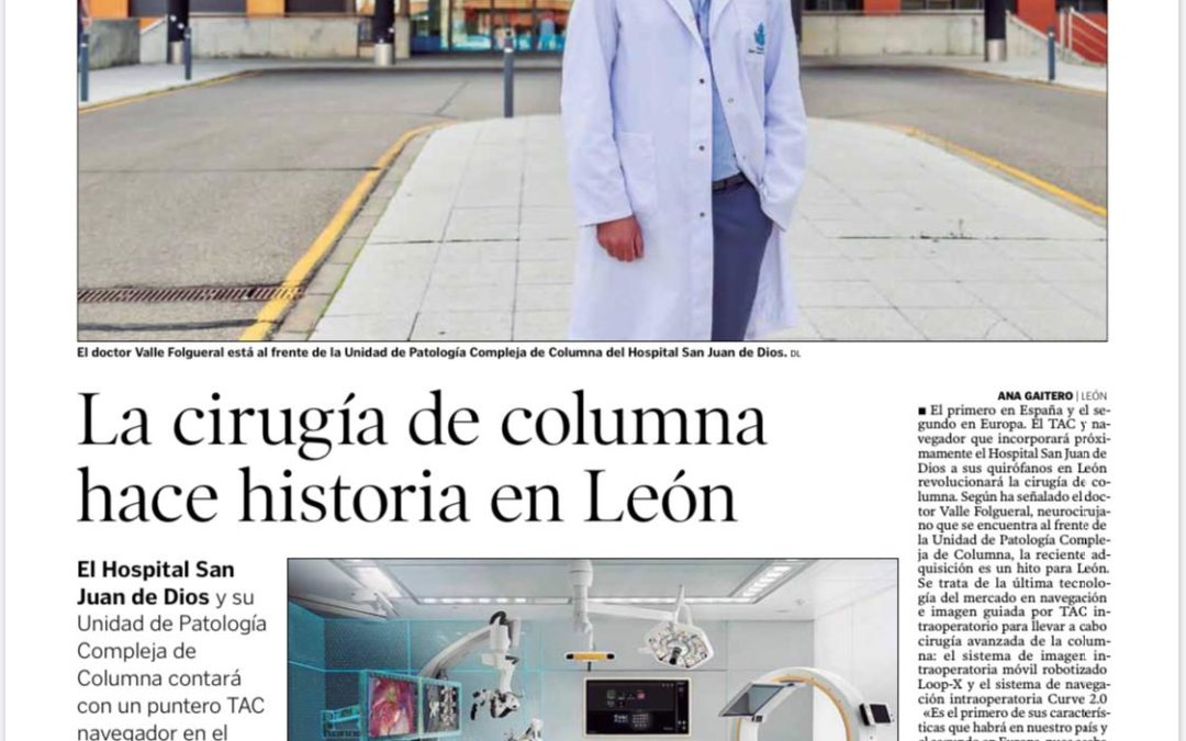 Diario de León: La cirugía de columna hace historia en León