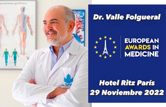 Dr. Valle Folgueral premiado en los European Awards in Medicine
